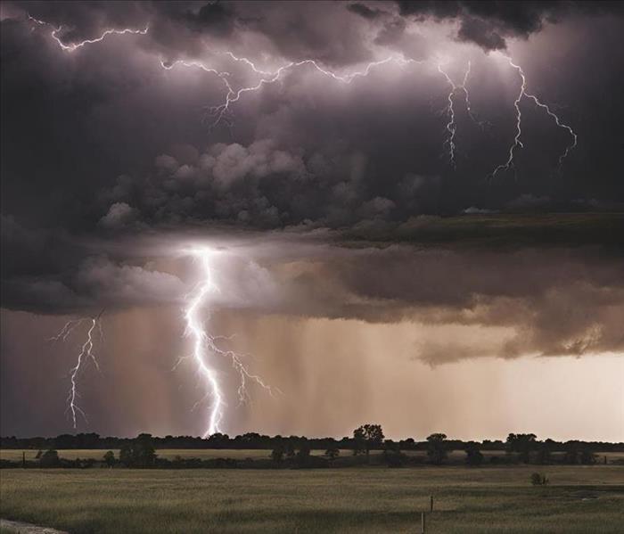 Thunderstorm in Field